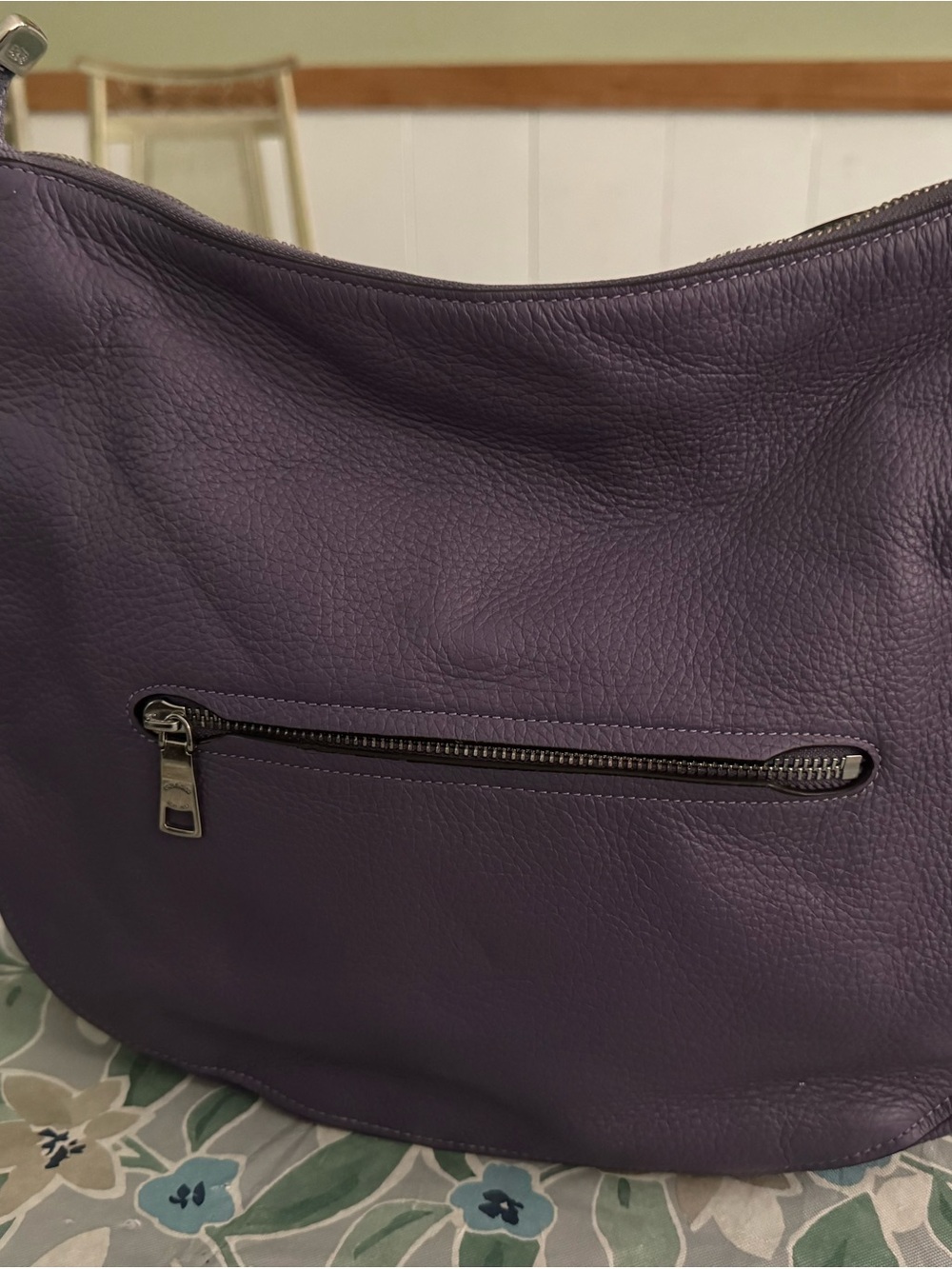 Coach Purple Pebbled Leather Shoulder Hobo - Picture 2 of 7